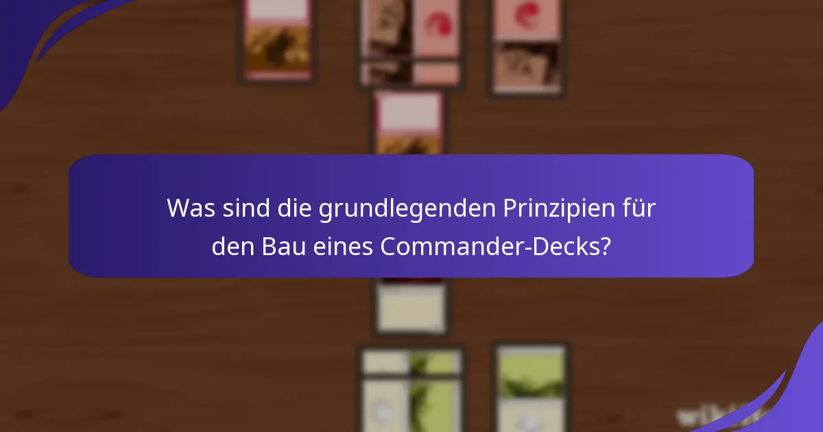 Welche Commanders sind derzeit beliebt und effektiv?