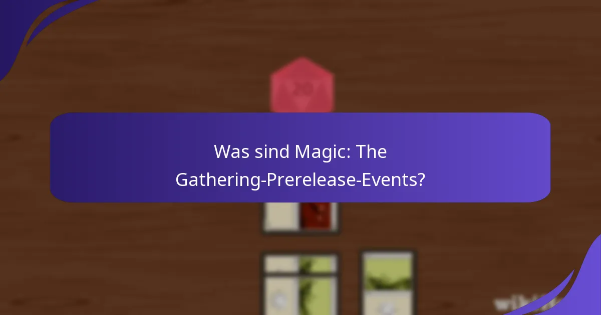 Wo finde ich Magic: The Gathering-Prerelease-Events?