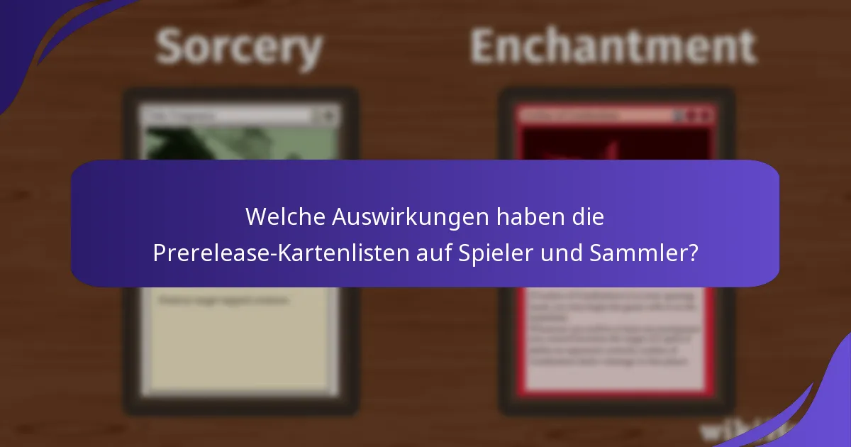 Wie ist die Kartenrarität in den Prerelease-Sets verteilt?