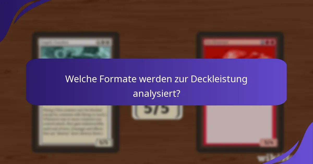 Was sind die wichtigsten Merkmale erfolgreicher Decks?